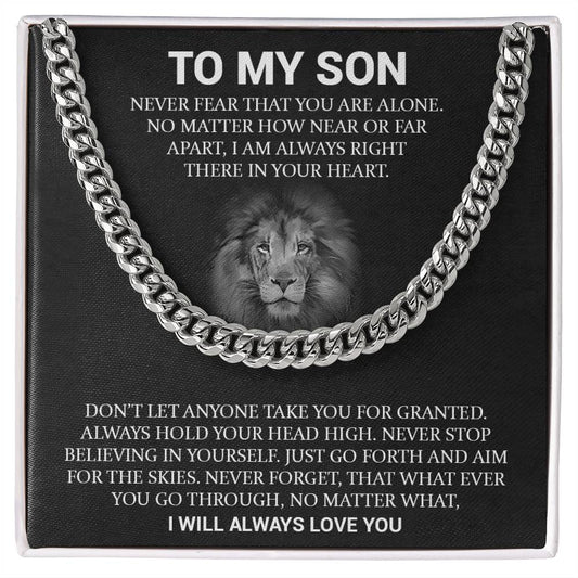 To My Son | I Will Always Love You - Cuban Link Chain