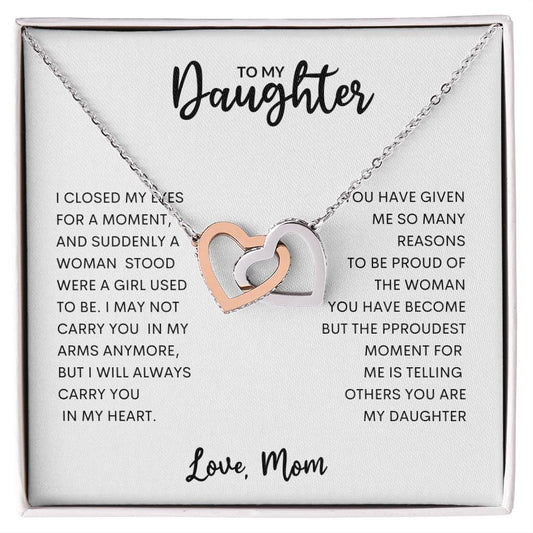 To My Daughter | Interlocking Hearts necklace